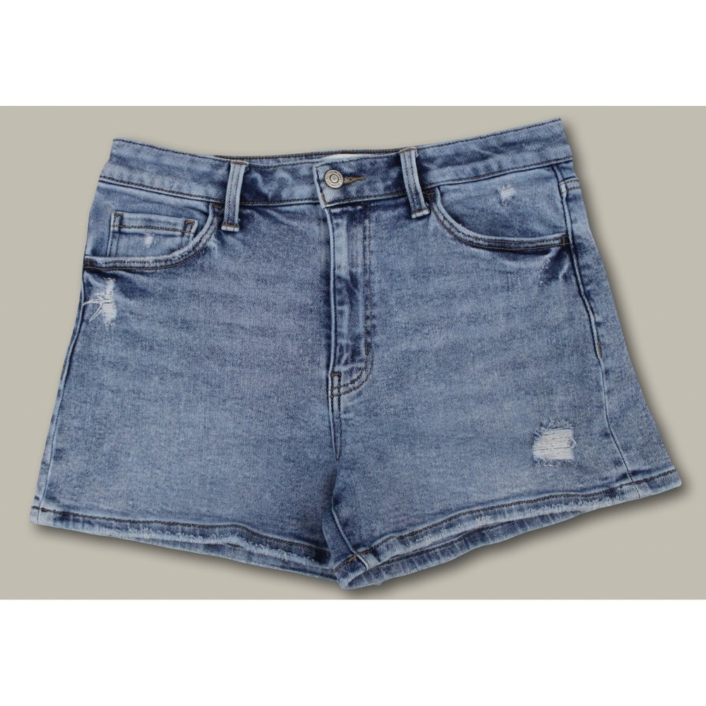 Flying Monkey Distressed Denim Cut Off Shorts 30 Blue Mid Rise Summer Boho